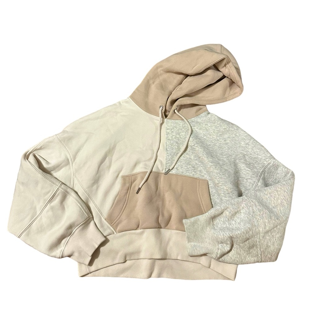Abercrombie & Fitch Cropped Colorblock Hoodie Size Small